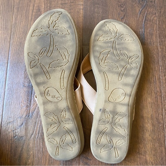 Born b.o.c. Women's Tan Zita Leather Slip On Flip Flops Sandals SZ 10 - Picture 9 of 9